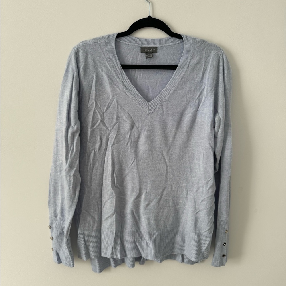 Light Blue V-Neck Sweater